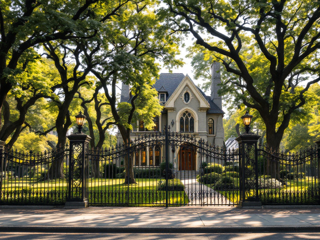 Wrought iron fence with stone pillars-deck builder-San Antonio, Texas