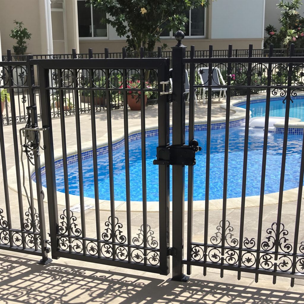 new wrought iron safety fence - San Antonio Deck and Fence Works