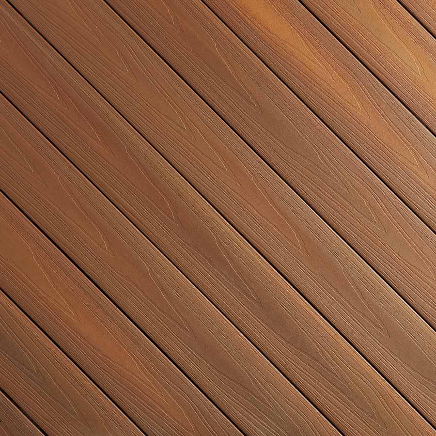 Brown composite deck with wood texture-deck builder-San Antonio, Texas